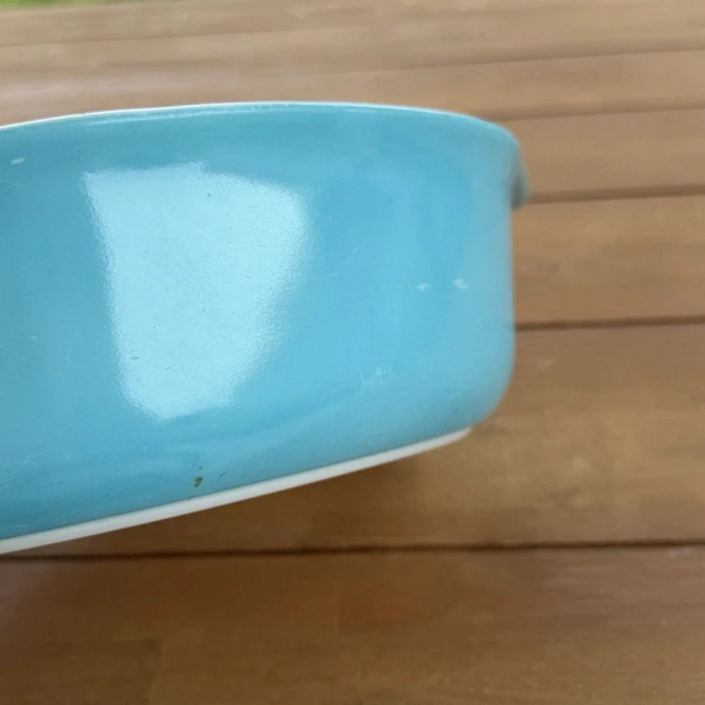 PYREX‎ 043 Turquoise Blue Oval 1.5 Quart Casserole Ovenware Dish Vintage USA